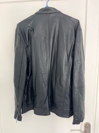 Chaqueta Zara Cuero Negra Talla M