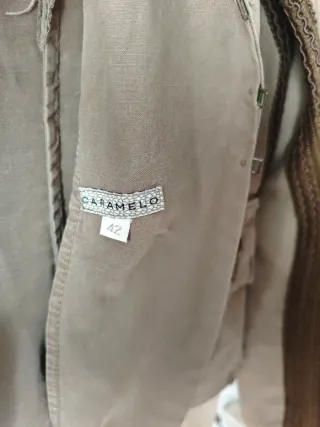 Chaqueta Mujer Vintage Caramelo Beige/Marrón