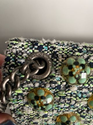 Bolso Kurt Geiger verde y multicolor