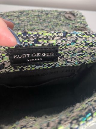 Bolso Kurt Geiger verde y multicolor