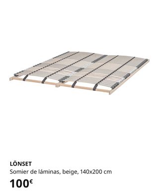 Cama completa con estructura y cajonera.