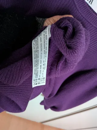 Vestido punto Zara manga abullonada talla M