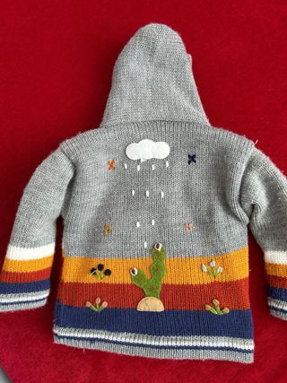 Golfino peruviano bimbo con cappuccio