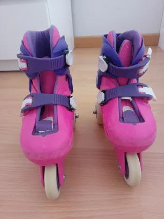 Patines en línea rosas para niña