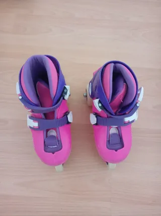 Patines en línea rosas para niña
