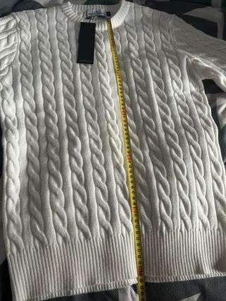 Jersey Stone Island Blanco Trenzado