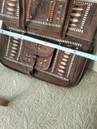 Bolso artesanal marroquí de cuero