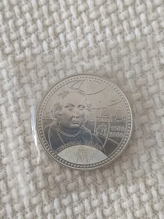 Moneda Plata 12 Euros Cristóbal Colón 2006