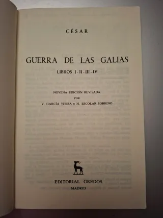 Guerra de las galias libros i-iv (anota)