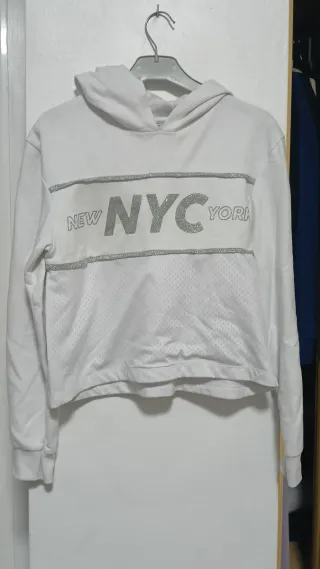 Sudadera niña NYC con capucha