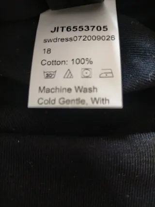 Abito lungo collo alto 100%,sagomato cotonel,nero