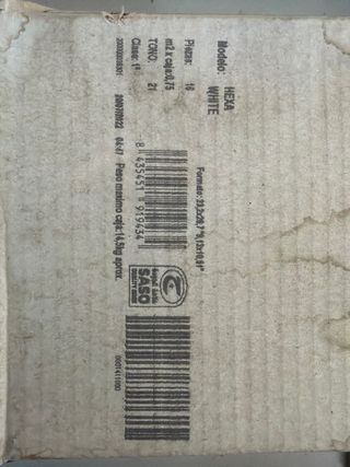 16 Baldosas/azulejos ceramicos Hexagonales Blancas