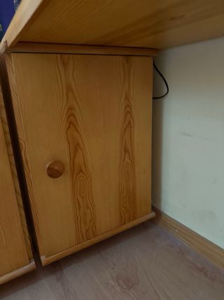 Escritorio madera maciza de pino con cajones