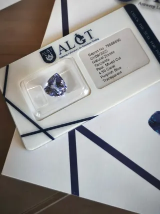 Tanzanita Natural Certificada ALGT 4.59ct