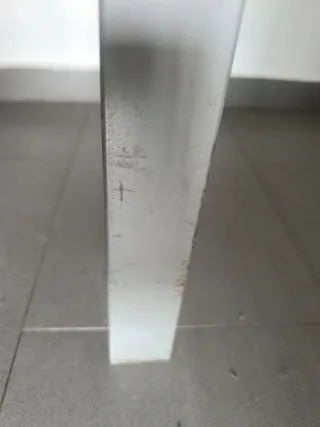 Mesa de cocina cristal y metal