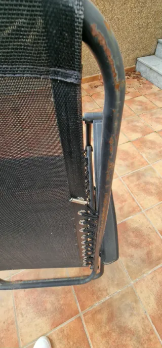 2 Tumbonas Plegables Negro