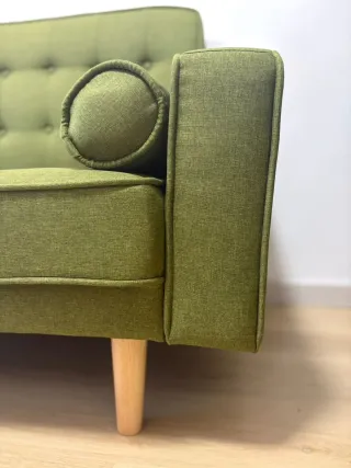 Sofá cama verde 3 plazas