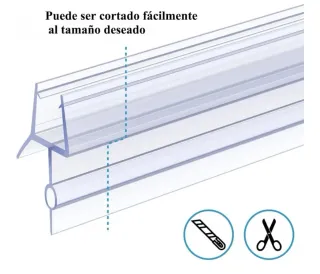 Tiras goma puerta bañera