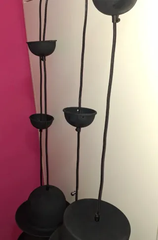 4 Lámparas colgantes estilo bombín y chistera