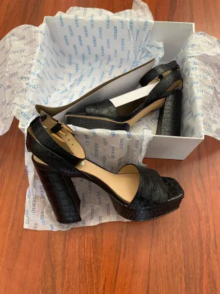 Sandalias de plataforma negras