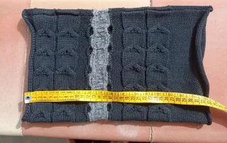 Scaldacollo donna nero e grigio.