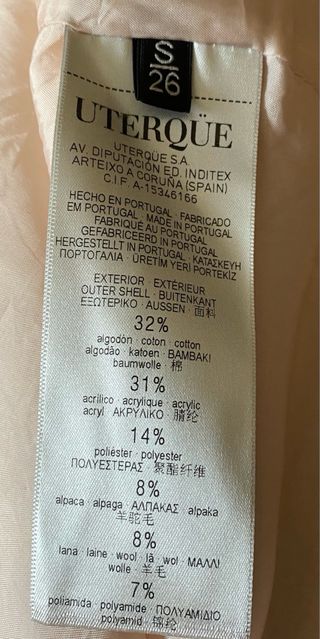 Abrigo Uterqüe S Lana Alpaca