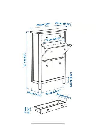 Zapatero Ikea Hemnes Blanco