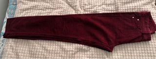 Pantalón de terciopelo rojo talla 38