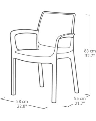 Pack de 4 sillas jardin Keter Bali