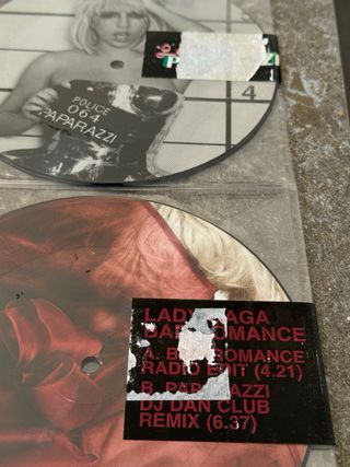 Lote 5 vinilos 7” de Lady Gaga Picture Disc