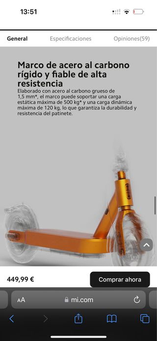 Patinete Eléctrico Xiaomi 4 Pro 2ª Gen