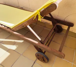 Tumbonas de madera para terraza