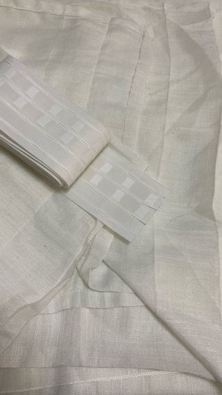 Tende bianche e oro - 3 pezzi