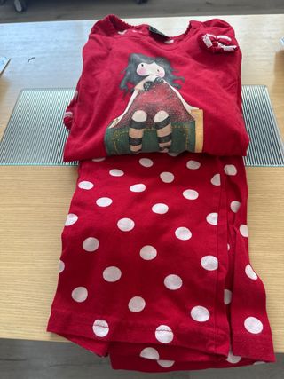 Pijama Gorjuss Rojo Lunares, talla 16