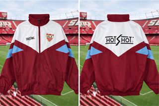 Sudadera Sevilla FC Vintage Hot Shot Roja Blanca