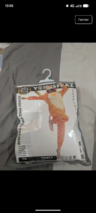 Disfraz Tigre Pijama Adulto YO! PARTY Talla XL