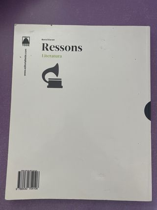 Ressons. Literatura 1 BATX