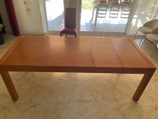 Mesa comedor extensible cerezo 135x90 cm 3 sillas