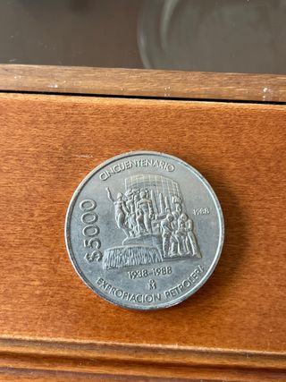 Moneda 5000 Pesos México 1988