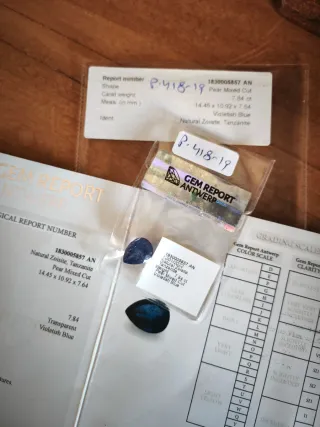 Tanzanita Natural Certificada P-418-19