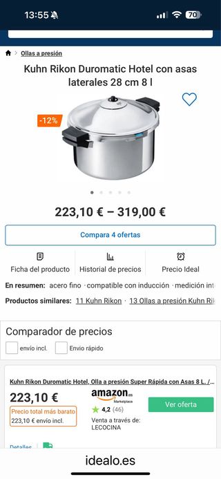 Olla a presión Duromatic Kuhn Rikon