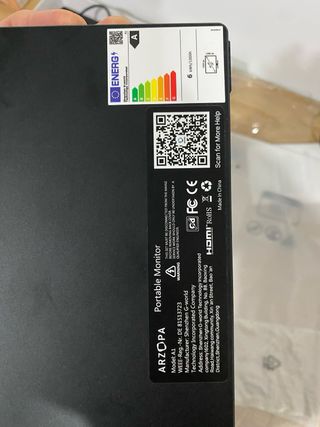 Monitor Portátil ARZOPA 15.6 Negro