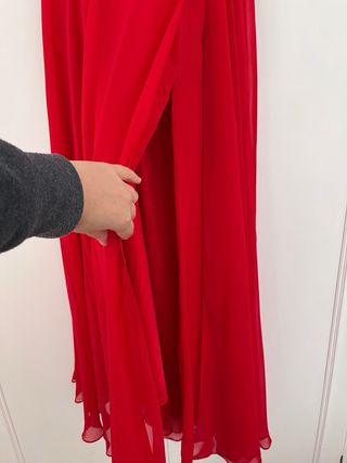 Vestido fiesta rojo talla 40