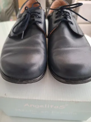Zapatos vestir piel azul Angelitos