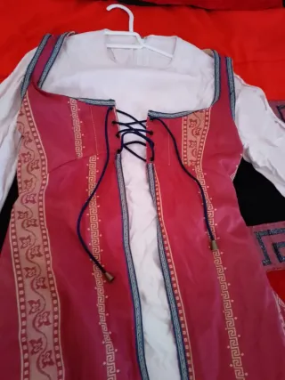 Traje Medieval Azul y Rojo Talla Única