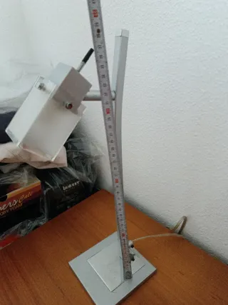 Lámpara de techo y 2 de mesa plata y transparente