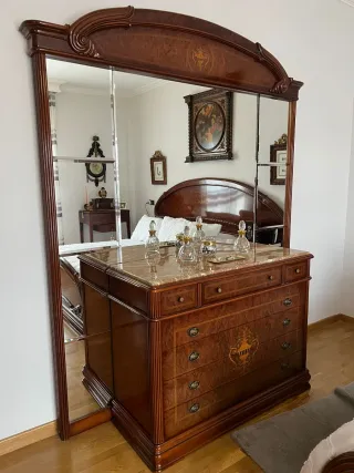 Dormitorio completo madera oscura