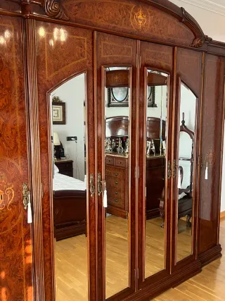 Dormitorio completo madera oscura