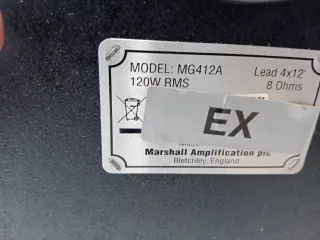 Amplificador Marshall MG412A Negro/Dorado