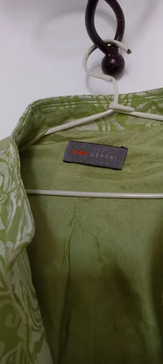 Americana verde estampada mujer